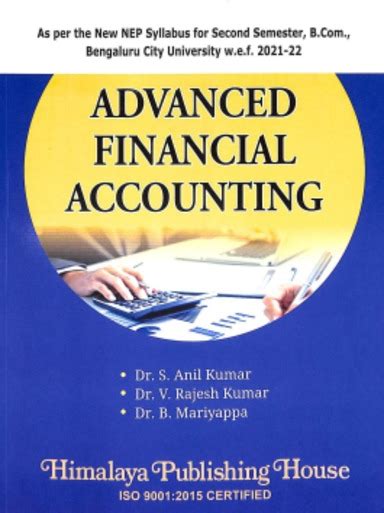 Buy Advanced Financial Accounting For 2nd Sem B Nep Bcu Book S