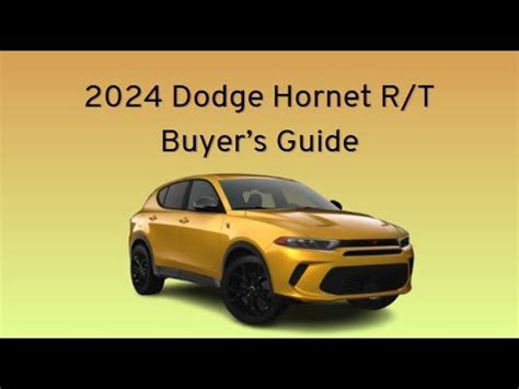 2024 Dodge Hornet R T Buyers Guide YouTube