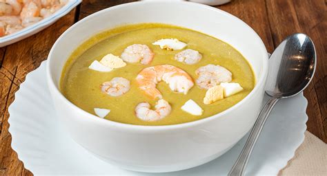 Sopa Fría De Judías Verdes Con Gambas Comiendo Bien