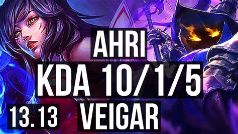 AHRI Vs VEIGAR MID 10 1 5 1900 Games 2 1M Mastery Legendary