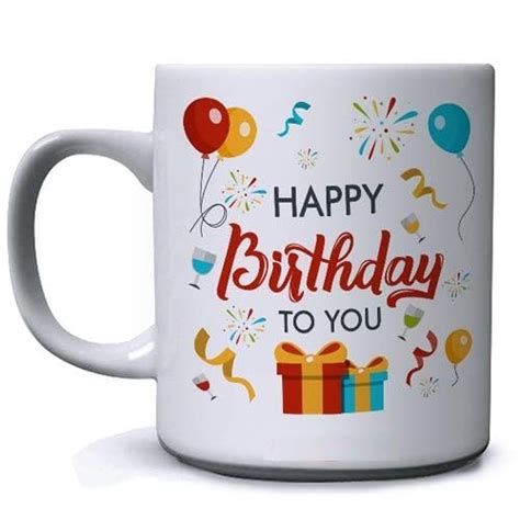 Buy BJ ART Happy Birthday To You Printed Coffee Mug With Colorful