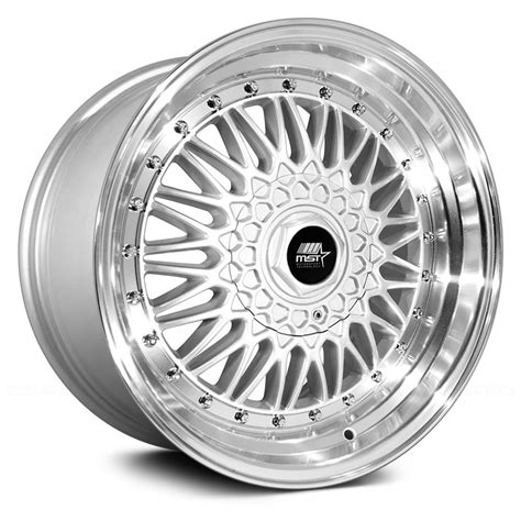 Mst® Mt13 Wheels Silver With Machined Lip Rims