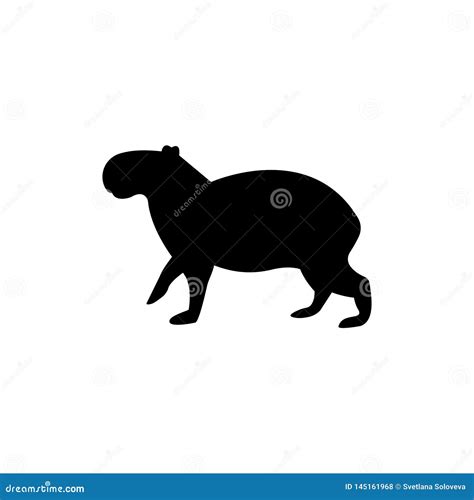 Capybara Vector Illustration Isolated On White Background ...