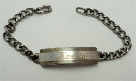 Vintage Elco Sterling Silver 925 ID Bracelet Engraved Etsy