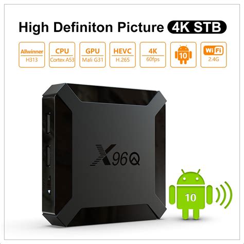 X96Q TV Box Android 10 Allwinner H313 Quad Core 4K 2 4G Wifi 1GB 8GB