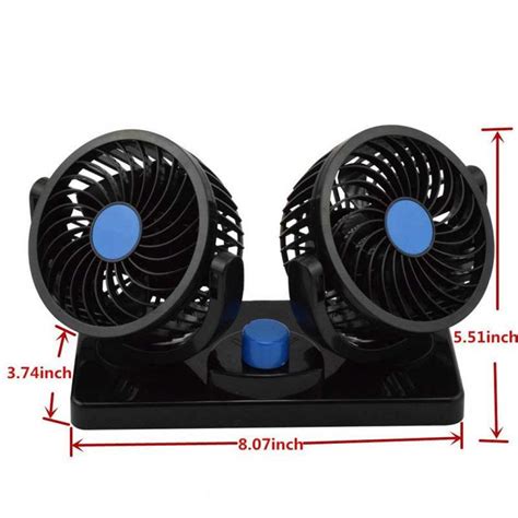 Degree Rotation Adjustable Dual Head Car Fan In Pakistan Hitshop Pk