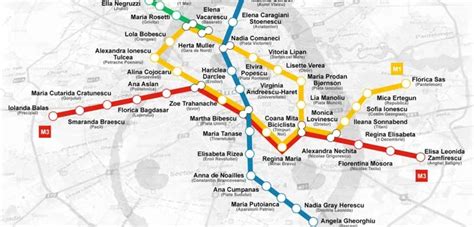 Harta Metroului Din Bucureşti Cu Numele Staţiilor Rebotezate După