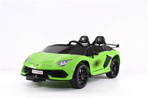 Электромобиль Lamborghini Aventador 4x4 Двухместный Зеленый - купить с ...