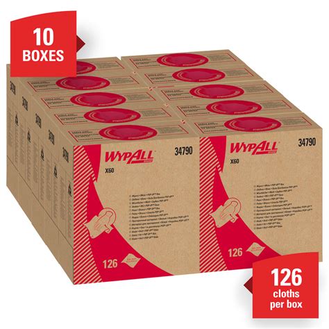 Wypall® X60 Reusable Cloths 34790 Pop Up Box White 10 Boxes Case