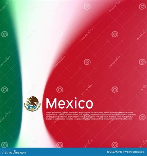 Mexico Flag Background Blurred Pattern In The Colors Of The Mexican