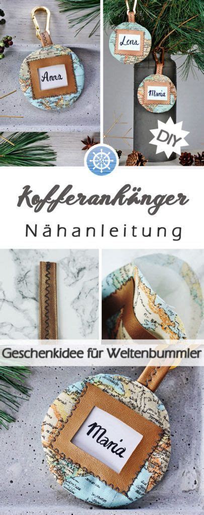 Kofferanhänger nähen für Anfänger Einfache Anleitung Geschenkideen