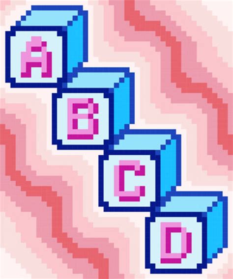 0172 Baby Blocks ABCD Quilt Pattern - Etsy