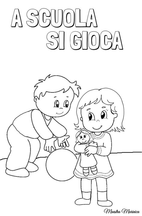 Progetto Accoglienza Scuola Infanzia Schede Da Colorare Coloring Book