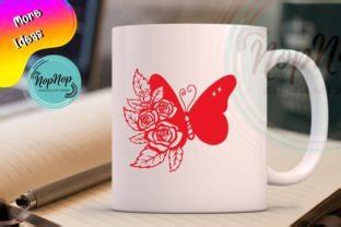 Rose And Butterfly D Svg V Graphic By Nopnop Mandala Design