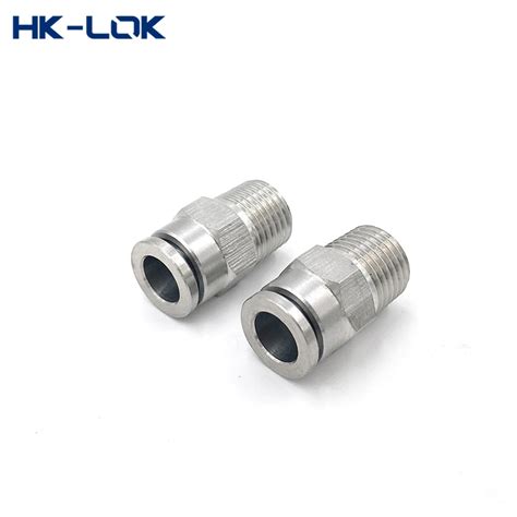 Stainless Steel Pneumatic Quick Male Connector Pneumatic Pipe