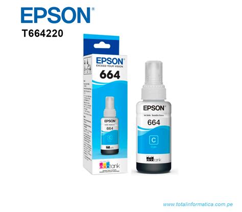 TINTA EPSON T664220 AL CYAN PARA L200