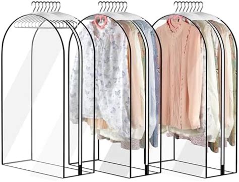 Amazon 2 Pack 40 Clear Garment Bags For Hanging Clothes Suit