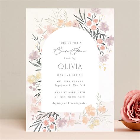 Spring Blossom Bridal Shower Invitations By Nicoletta Savod Minted