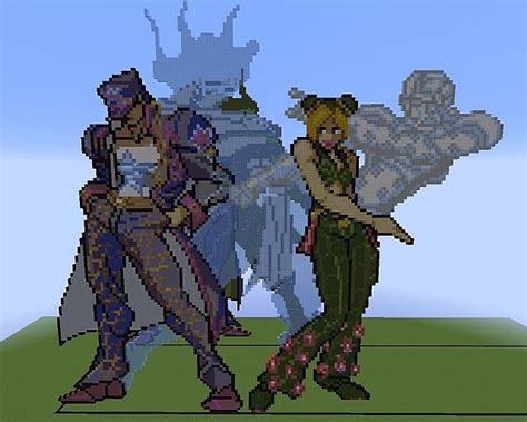 Jojos Bizarre Adventure Hd Jotaro Kujo And Jolyne Kujo Minecraft Project