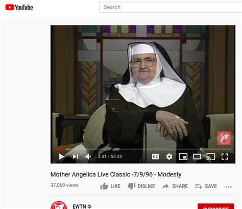 An Old Woman Wearing A Nun Costume Is On The Youtube Video Screen And