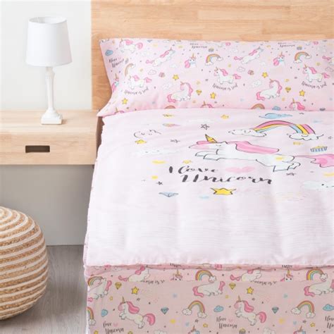 Saco N Rdico Infantil Cuatro Pza Algod N Tex Home Unicornio Cama Cm