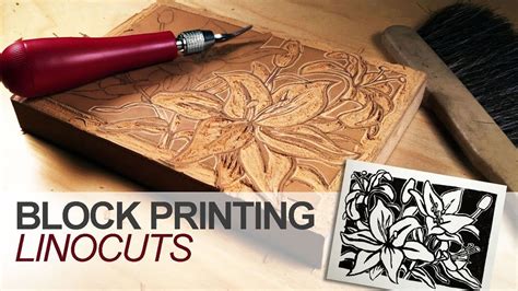 Block Printing Linocuts Youtube Linoleum Block Printing Linoleum