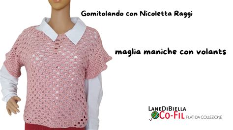 TUTORIAL MAGLIA MANICHE CON VOLANTS YouTube