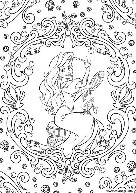 Coloriage Ariel La Sirene Disney Adulte Dessin Disney Adulte à Imprimer