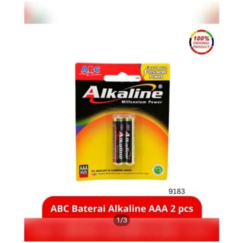 Jual BATERAI ABC ALKALINE AAA ISI 2 PCS ORIGINAL 100 Shopee Indonesia