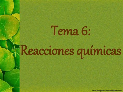 PDF Tema 6 Reacciones químicas mismo compuesto lo hacen