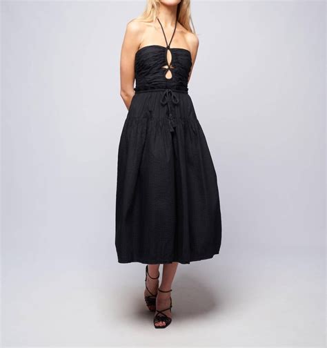 Buy Ulla Johnson Emmaline Dress In Noir Black At Off Editorialist