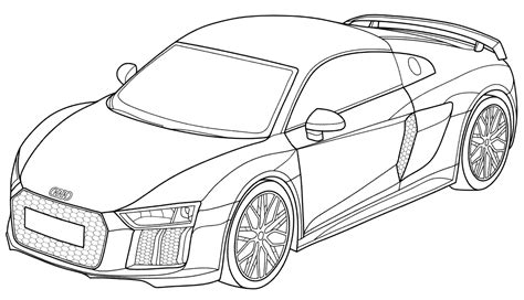 Audi R8 Ausmalbilder