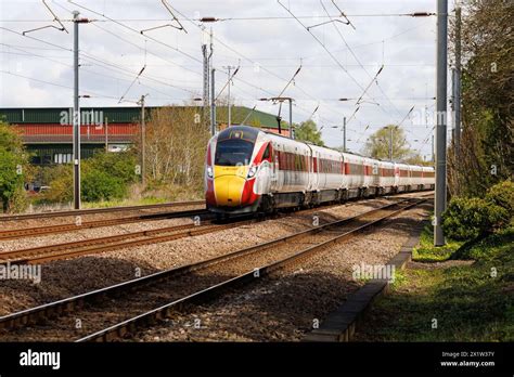 London North Eastern Railway Lner Azuma Hybrid Diesel Electric Passenger Train Speeding