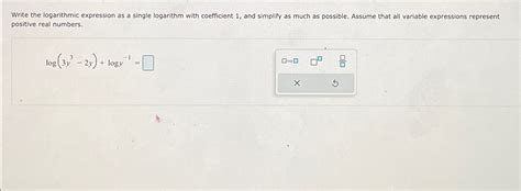 Solved Write The Logarithmic Expression As A Single Chegg