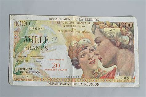 Billet De Francs D Partement De La R Union Outre Mer