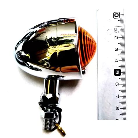 Faro Giro Guiño Cafe Racer Metal Bullet Moto Custom Vintage en venta en