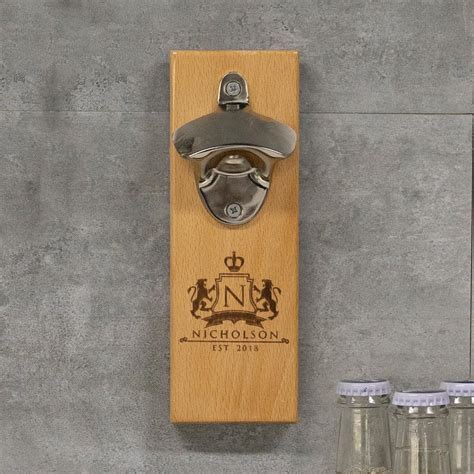 Personalized Wall Mounted Bottle Opener