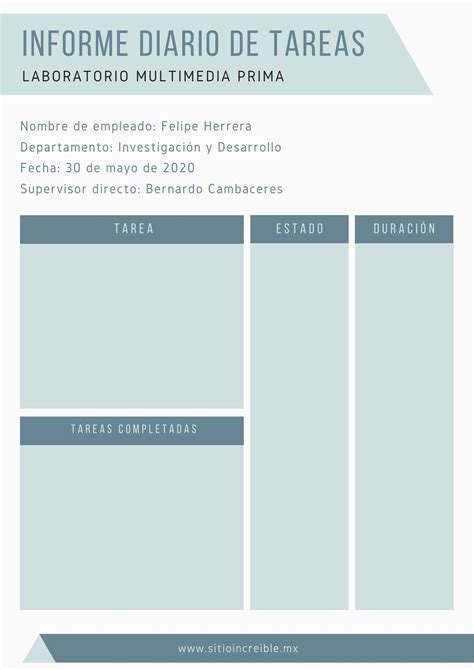 Total Imagen Modelo De Informe De Actividades Diarias Abzlocal Mx