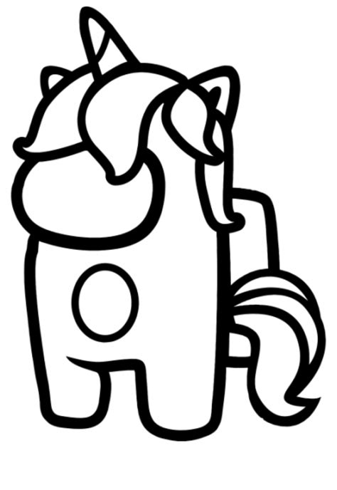 Among Us Unicorn Coloring Pages Coloring Home