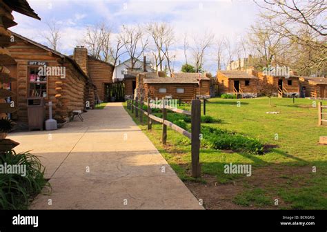 Log Cabins Inside Compound Of Old Fort Harrod State Park Harrodsburg