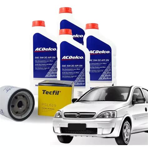 Kit Troca Óleo 5w 30 Chevrolet Corsa 4litros Filtro Frete grátis