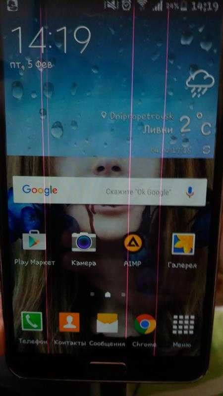 На экране телефона android появились полосы или пятна - что делать
