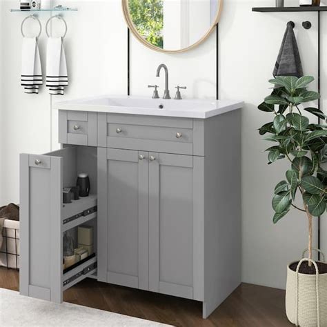 Magic Home 30 In Freestanding Multi Functional Storage Bathroom Vanity