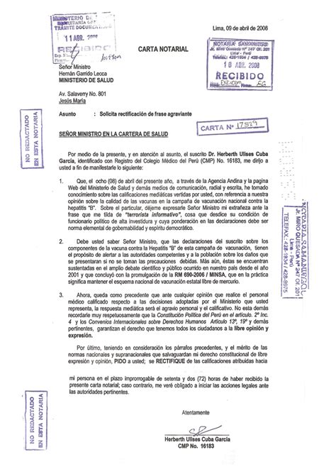 Carta Notarial