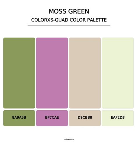 Moss Green Color Palettes