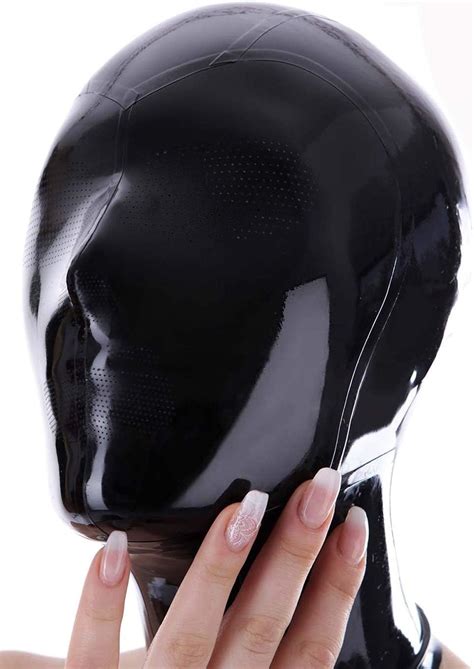 Latex Maske Extrem Bondage Maske Anti Erstickung Vollmaske Hohe