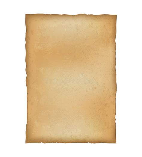 Ancient Paper Parchment Scroll Realistic Vector Illustration Stock