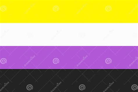 Illustration Of The Non Binary Pride Flag Symbol Of Sexual Minorities Stock Illustration