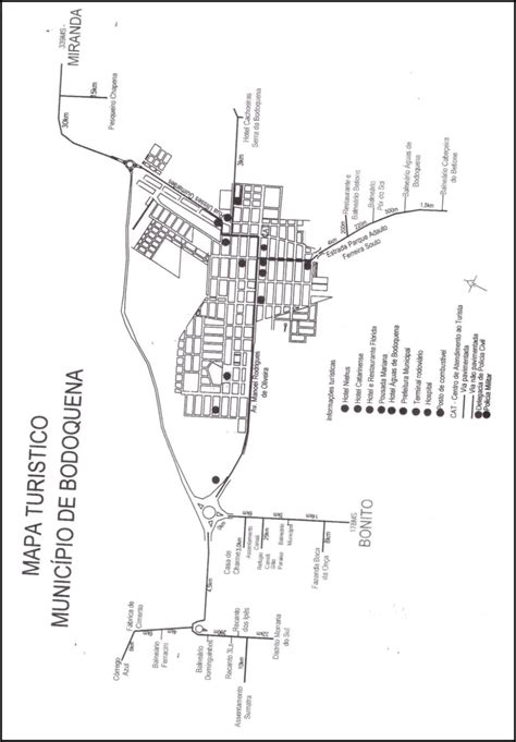 Mapa Turístico de Bodoquena Fonte Bodoquena 2019b Download