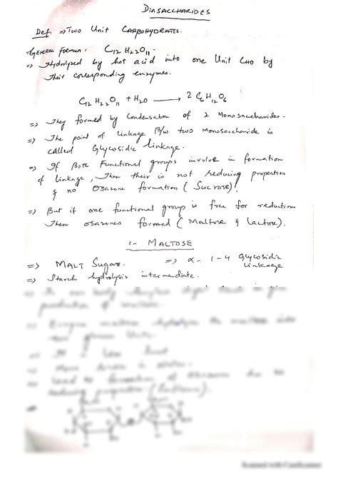 Solution Biochemistry Disaccharide Studypool